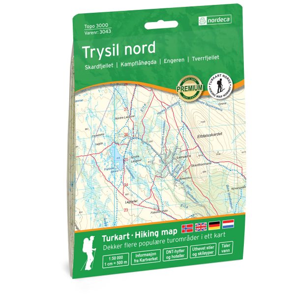 Trysil nord Topo 3000 Hiking map