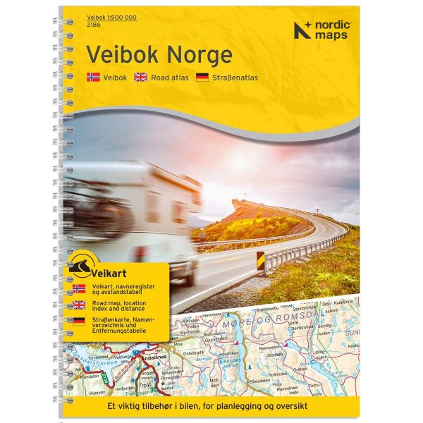 Forside av Veibok Norge 1:500 000 kart