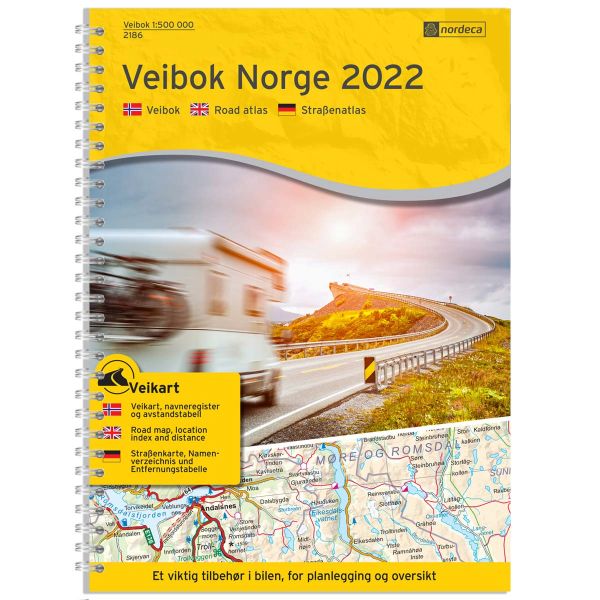 Forside av Veibok Norge 1:500 000 kart