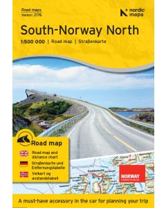 Forside av Veikart Sør-Norge Nord kart