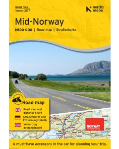Forside av Veikart Midt-Norge kart