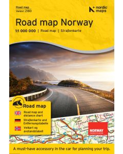 Forside av Veikart Norge 1:1 000 000 kart