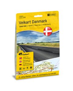 Forside av Veikart Danmark 1:500 000 kart