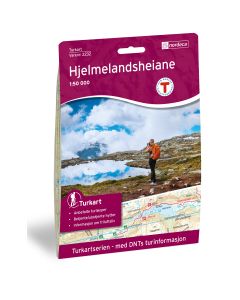 Forside av Hjelmelandsheiane 1:50 000 kart