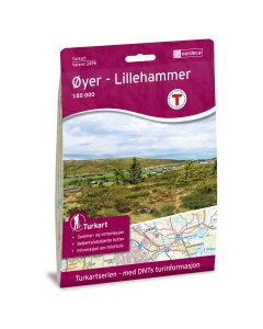 Forside av Øyer - Lillehammer 1:50 000 kart