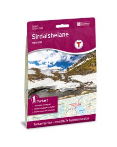 Forside av Sirdalsheiane 1:50 000 kart