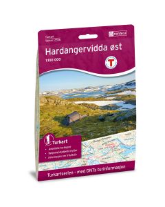 Forside av Hardangervidda Øst 1:100 000 kart