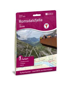 Forside av Romsdalsfjella Sør 1:50 000 kart