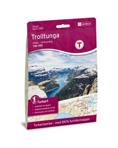 Forside av Trolltunga, Odda - Ullensvang 1:50 000 kart