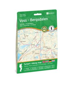 Forside av Voss-Bergsdalen 1:50 000 kart