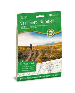 Forside av Vassfaret-Norefjell 1:50 000 kart
