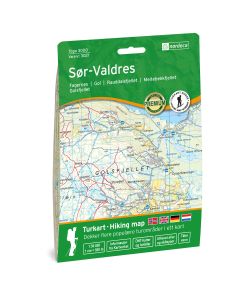 Forside av Sør-Valdres 1:50 000 kart