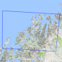 Dekningsområdet Tromsø 1:250 000 m/hefte kartet