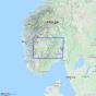Dekningsområdet Hardangervidda 1:250 000 m/hefte kartet