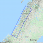 Map area for The Coastal Route / Kystriksvegen 1:250 000  map